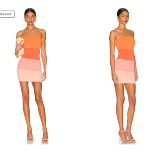 Superdown Perla Ombre Mini Dress orange peach size S NWT $72msrp